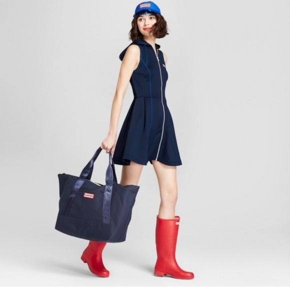 Hunter Dresses & Skirts - NWT HUNTER Streetstyle Hooded Zip-up Utility Dress